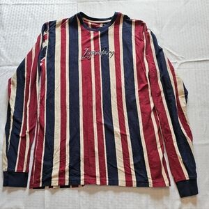 Vox Populi Striped Long Sleeve Tee Medium Retro Streetwear Y2K